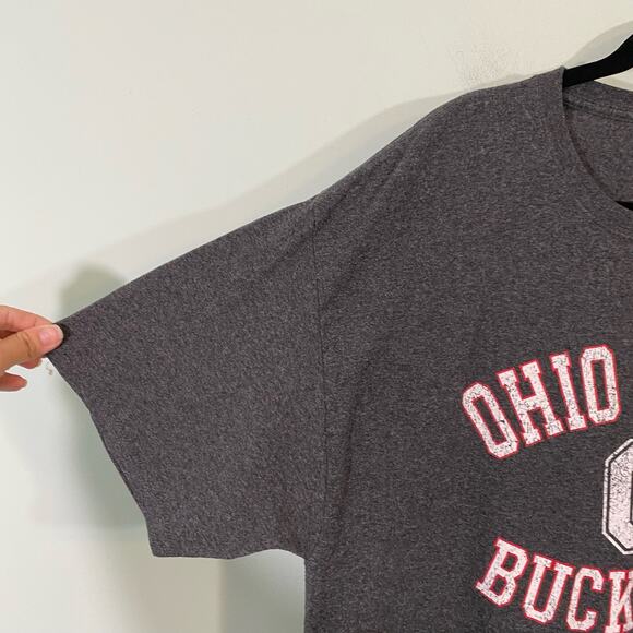 Champion Men's Grey Ohio State Buckeye Football Short Sleeve Tee Size XL - Picture 5 of 8